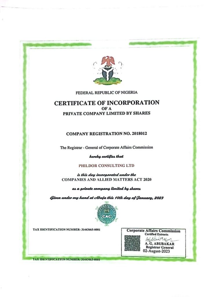 Certificate of Incorporation